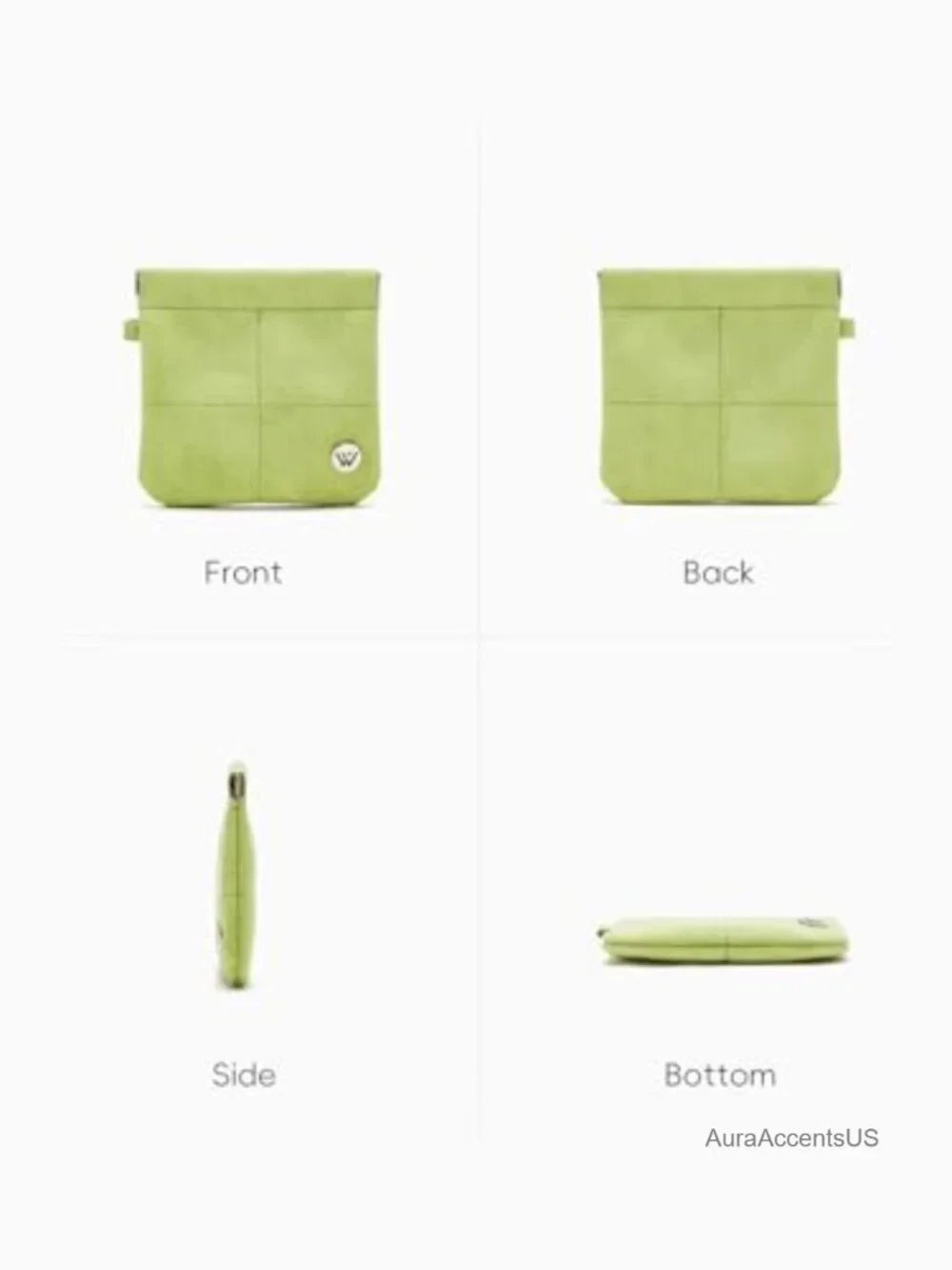 Mini Suede Coin Purse with Magnetic Snap, Makeup Bag Travel Case